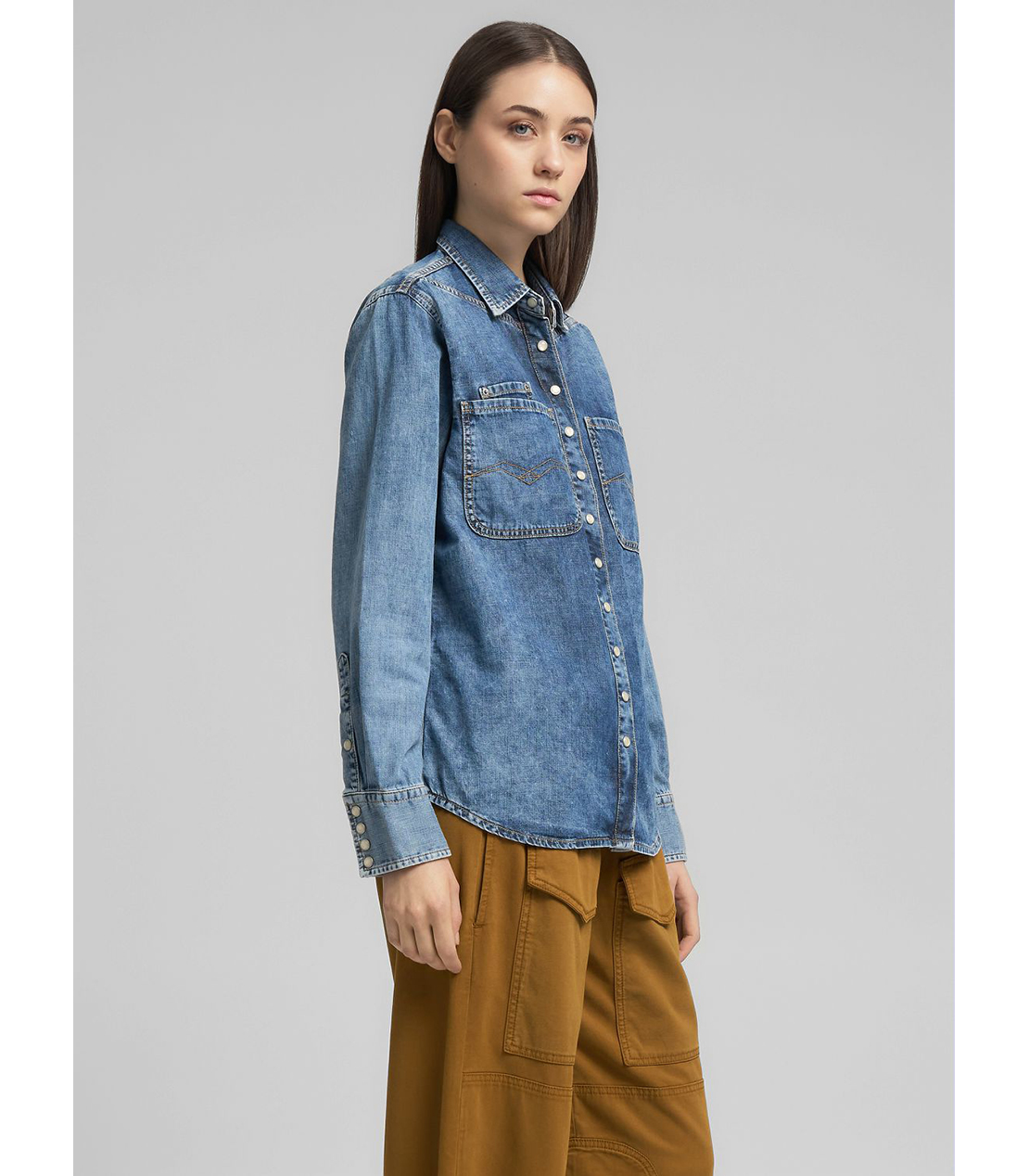 オーバーフィット デニムシャツ 詳細画像 ブルー 4